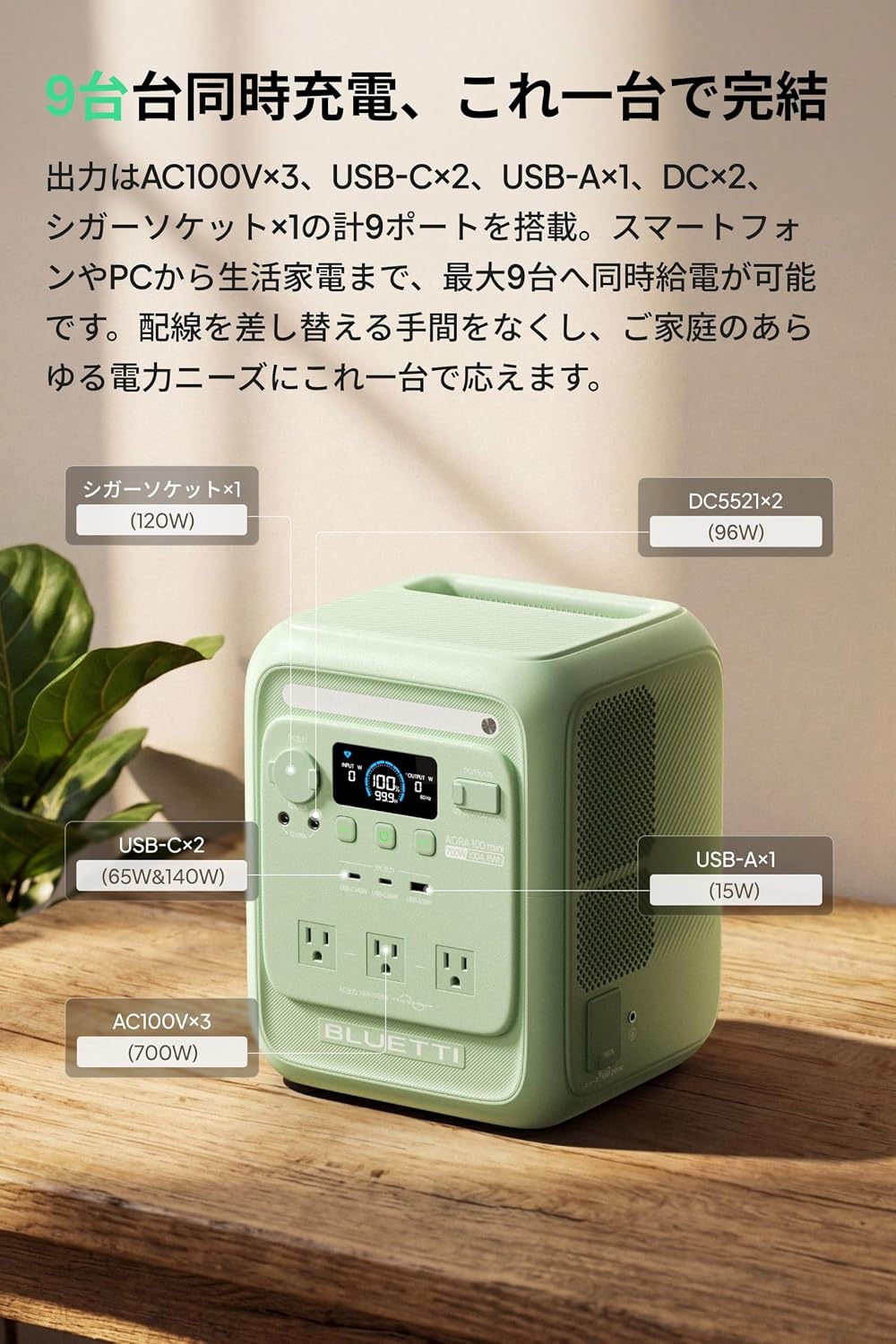 BLUETTI_AORA 100 mini_商品説明画像_09